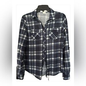 Plaid Women's Jacket in Navy and White